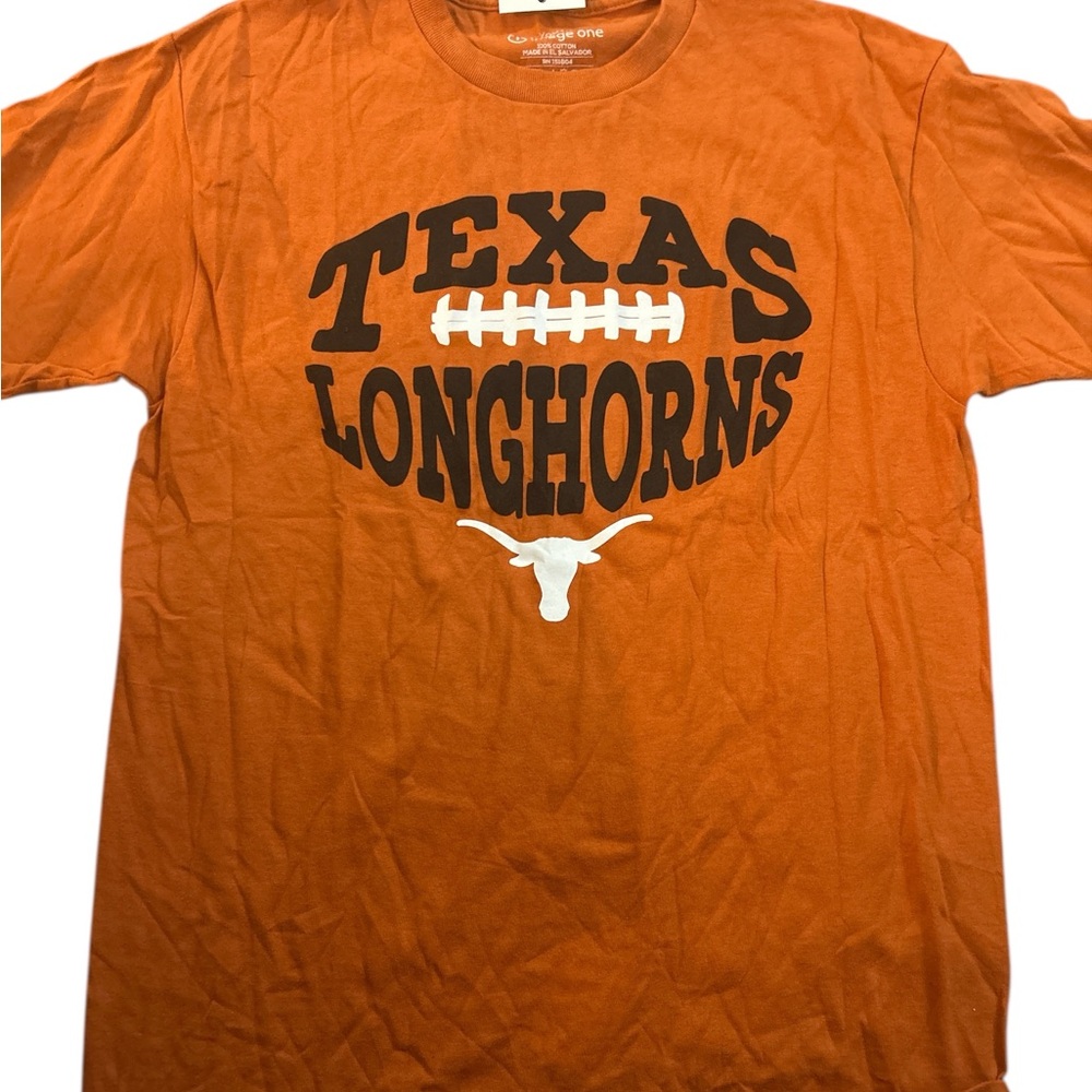 Image One Youth Texas Longhorns Orange Football T Shirt XL